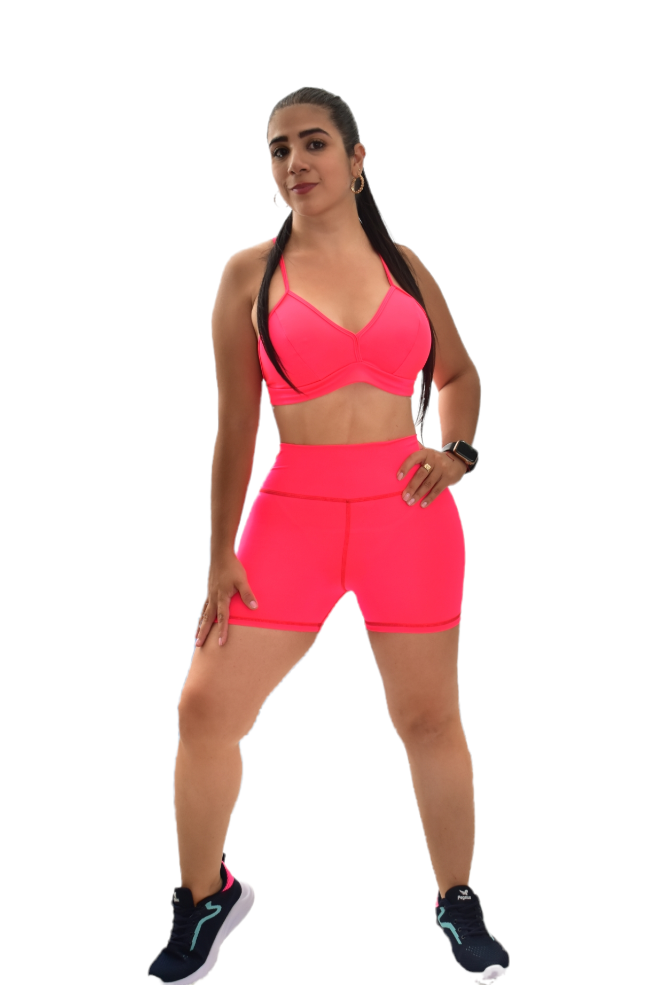 SHORT SET 2 PIEZAS NEWGYM NARANJA NEON oversilvercolombia