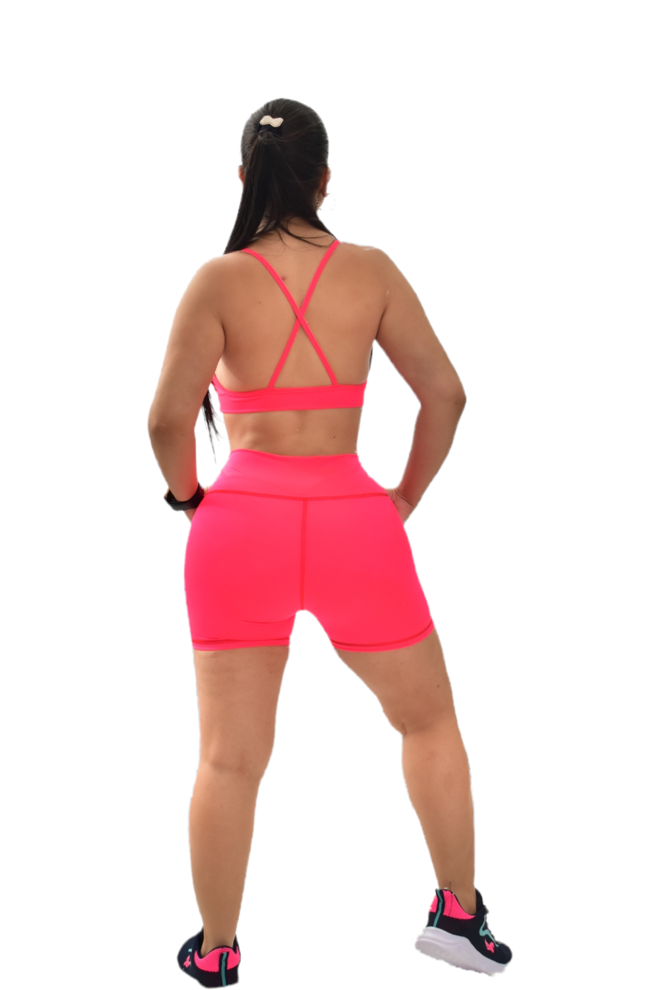 SHORT SET 2 PIEZAS NEWGYM NARANJA NEON oversilvercolombia