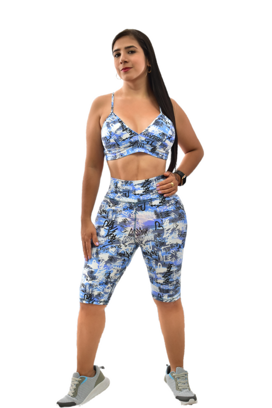 BIKER SET 2 PIEZAS PREMIUMTEX AZUL LETRAS oversilvercolombia