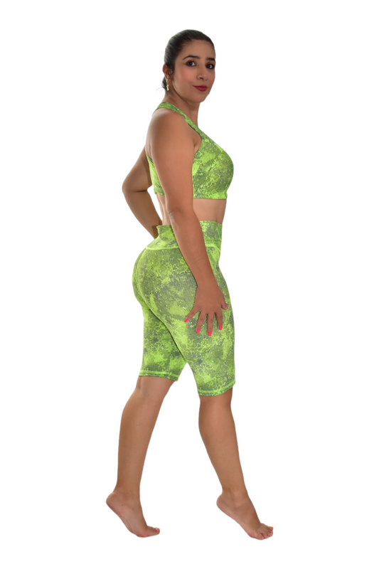 BIKER SET 2 PIEZAS PREMIUMTEX VERDE NEON PUNTOS oversilvercolombia