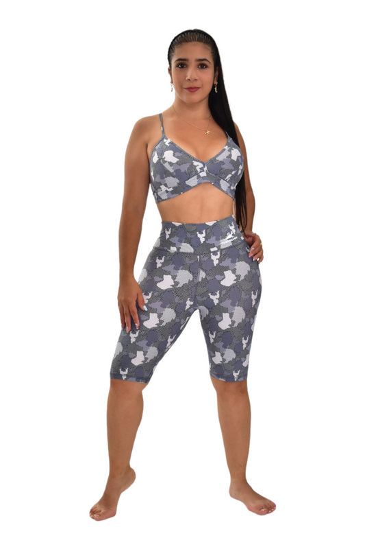 BIKER SET 2 PIEZAS PREMIUMTEX GRIS MANCHA BLANCA oversilvercolombia