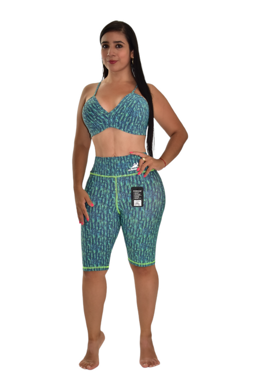 BIKER SET 2 PIEZAS PREMIUMTEX VERDDE RALLAS oversilvercolombia