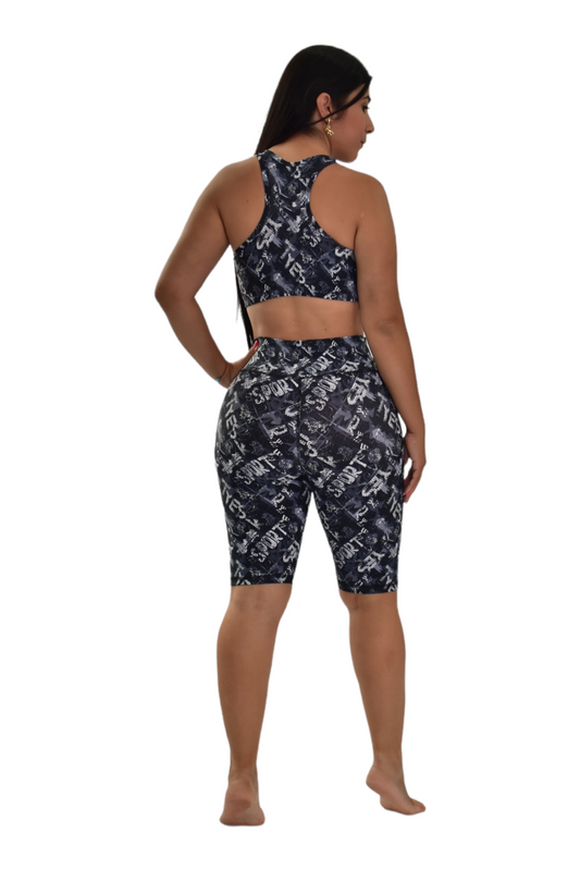 BIKER SET 2 PIEZAS PREMIUMTEX NEGRO LETRAS oversilvercolombia
