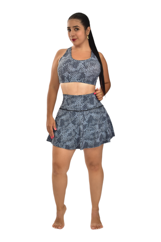 FALDA SHORT SET 2 PIEZAS PREMIUMTEX MANCHA NEGRA oversilvercolombia