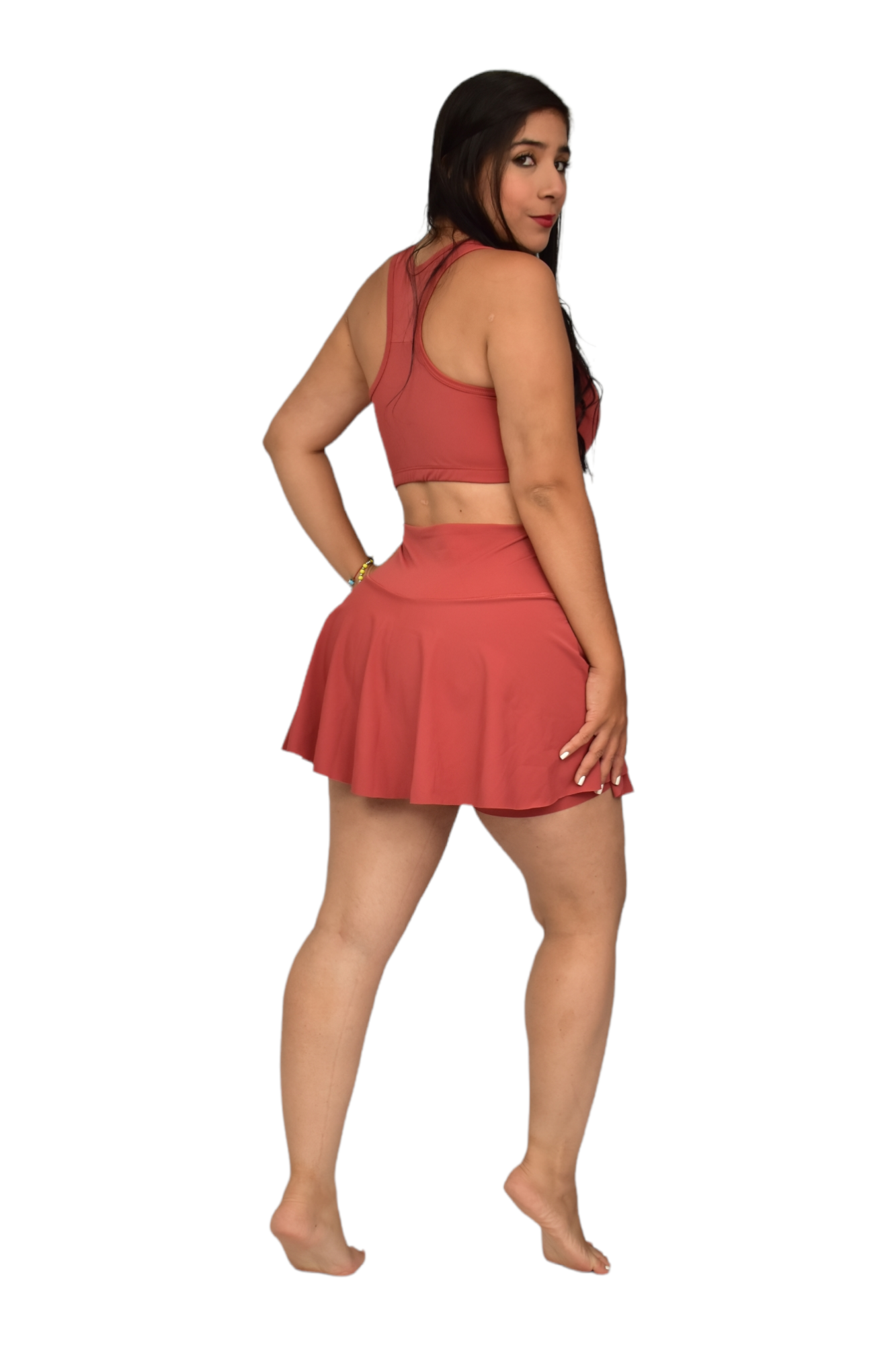 FALDA SHORT SET 2 PIEZAS PREMIUMTEX TERRACOTA oversilvercolombia