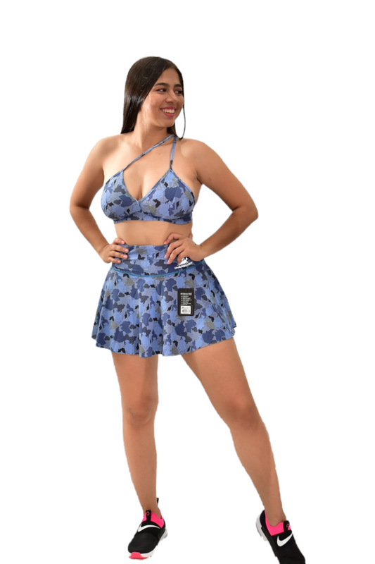 FALDA SHORT SET 2 PIEZAS PREMIUMTEX MILITAR OSCURO oversilvercolombia
