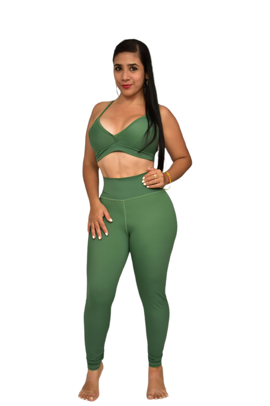LEGGINS  SET 2 PIEZAS PREMIUMTEX VERDE MILITAR oversilvercolombia