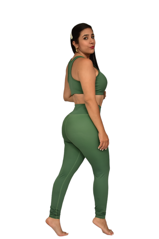 LEGGINS  SET 2 PIEZAS PREMIUMTEX VERDE MILITAR oversilvercolombia