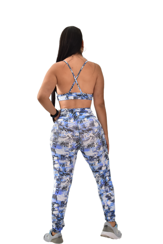 LICRA SET 2 PIEZAS PREMIUMTEX AZUL LETRAS oversilvercolombia