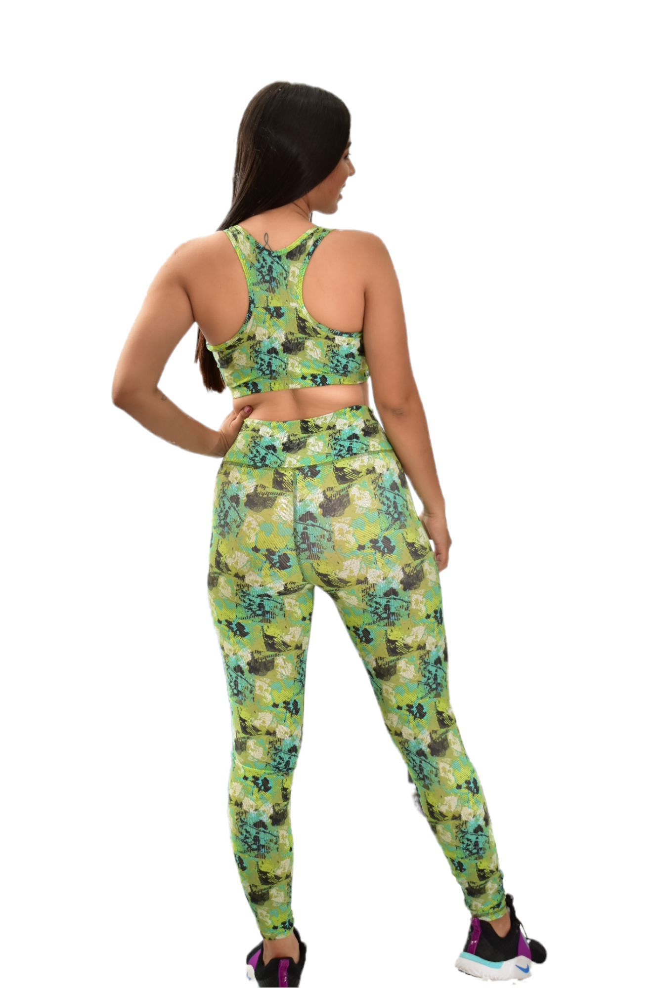 LEGGINS COMBINADA SET 2 PIEZAS PREMIUMTEX VERDE MANCHA oversilvercolombia