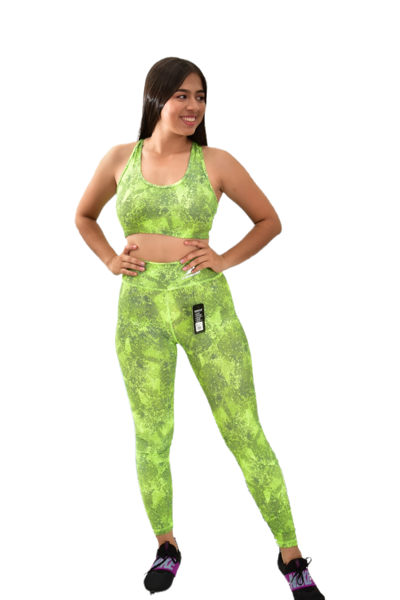 LEGGINS SET 2 PIEZAS PREMIUMTEX VERDE PUNTO oversilvercolombia