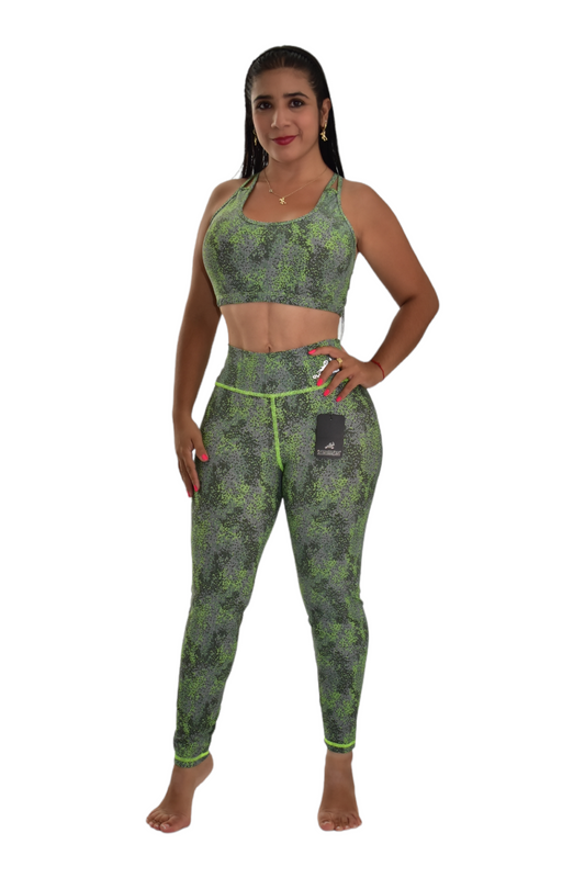 LEGGINS SET 2 PIEZAS PREMIUMTEX VERDE TRIANGULO oversilvercolombia