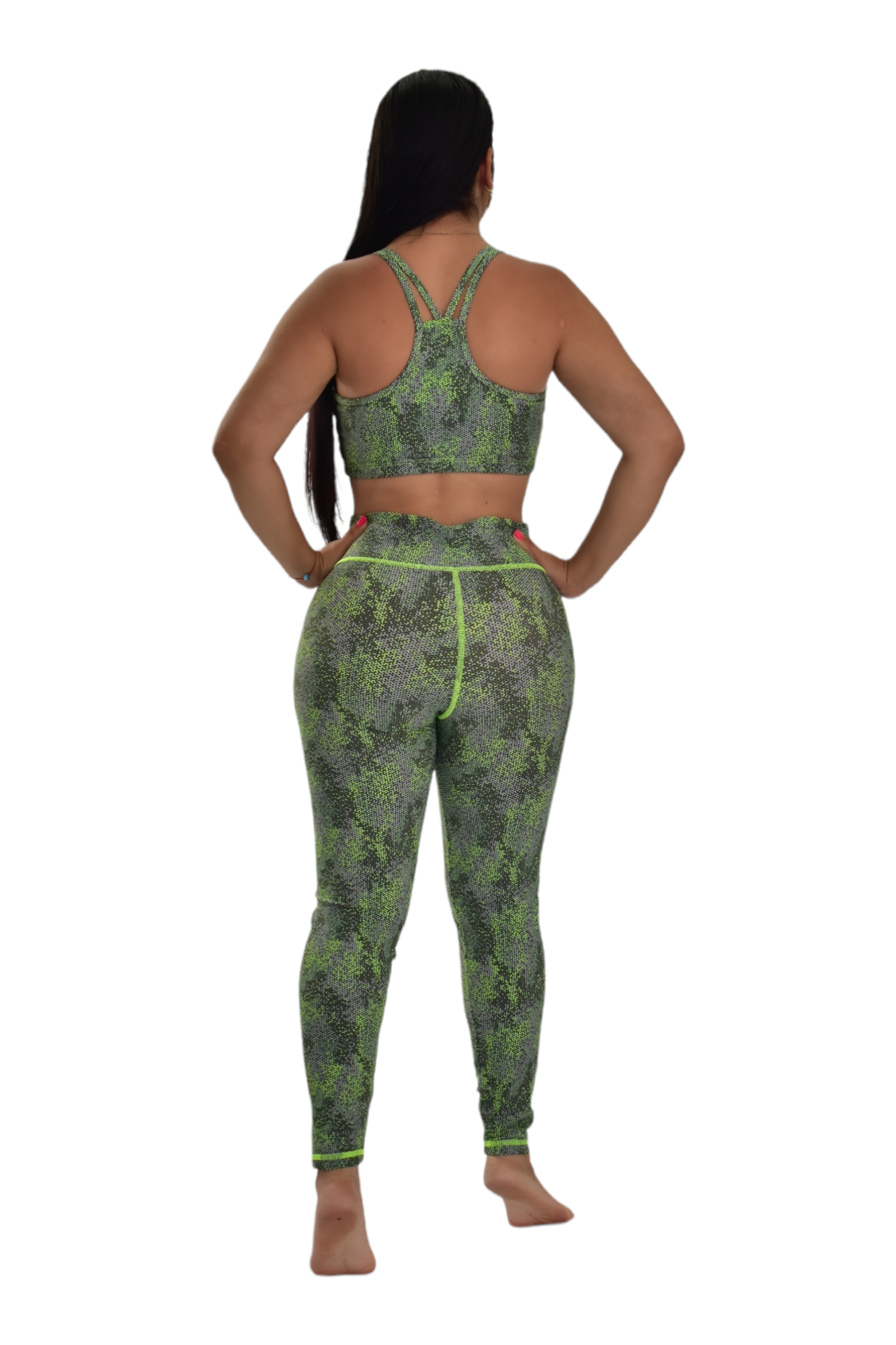 LEGGINS SET 2 PIEZAS PREMIUMTEX VERDE TRIANGULO oversilvercolombia