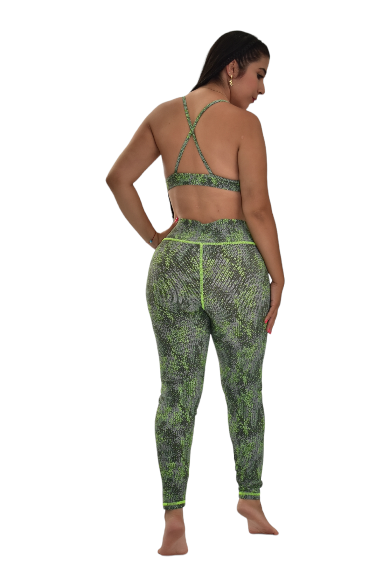 LEGGINS SET 2 PIEZAS PREMIUMTEX VERDE TRIANGULO oversilvercolombia