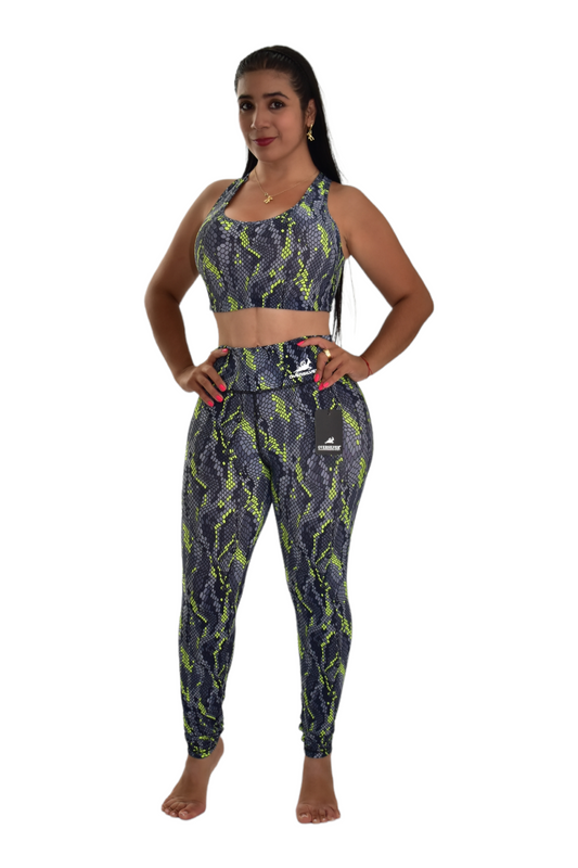 LEGGINS SET 2 PIEZAS PREMIUMTEX GRIS PUNTO NEON oversilvercolombia