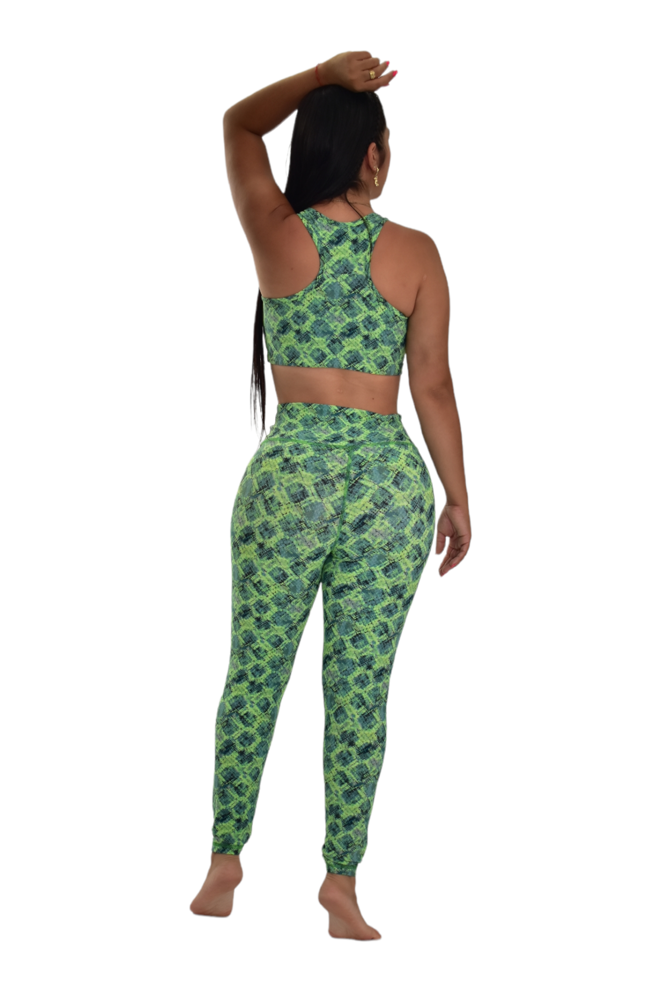 LEGGINS SET 2 PIEZAS PREMIUMTEX VERDE ROMBO oversilvercolombia