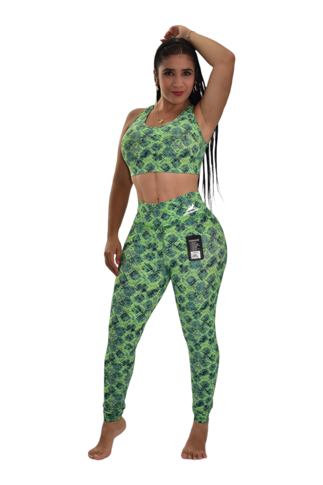 LEGGINS SET 2 PIEZAS PREMIUMTEX VERDE ROMBO oversilvercolombia