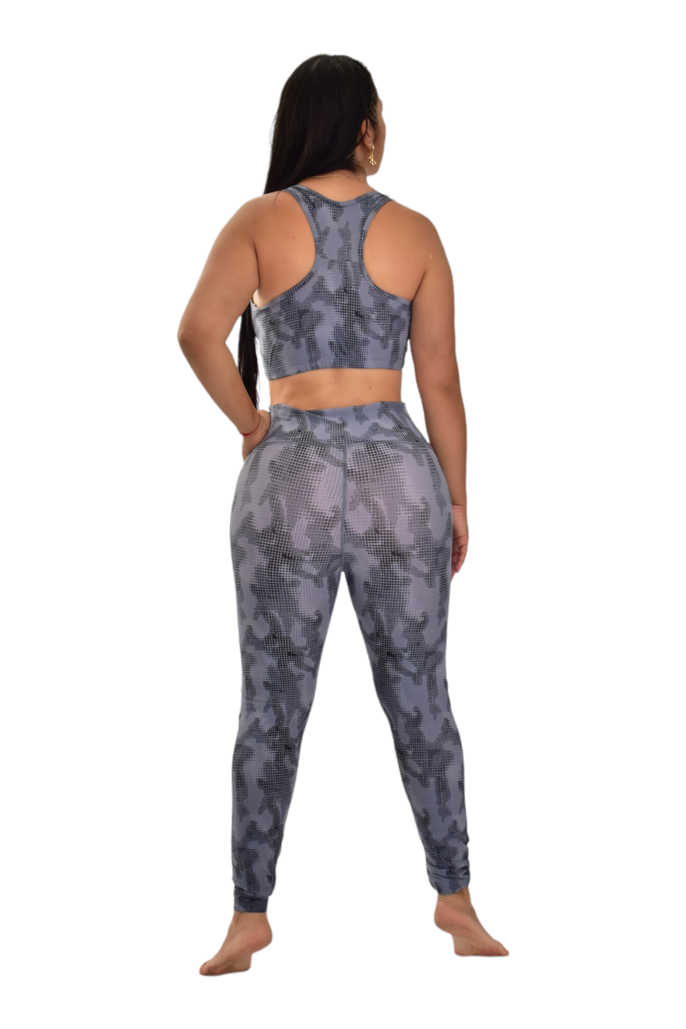 LEGGINS SET 2 PIEZAS PREMIUMTEX GRIS MILITAR CUADRO oversilvercolombia