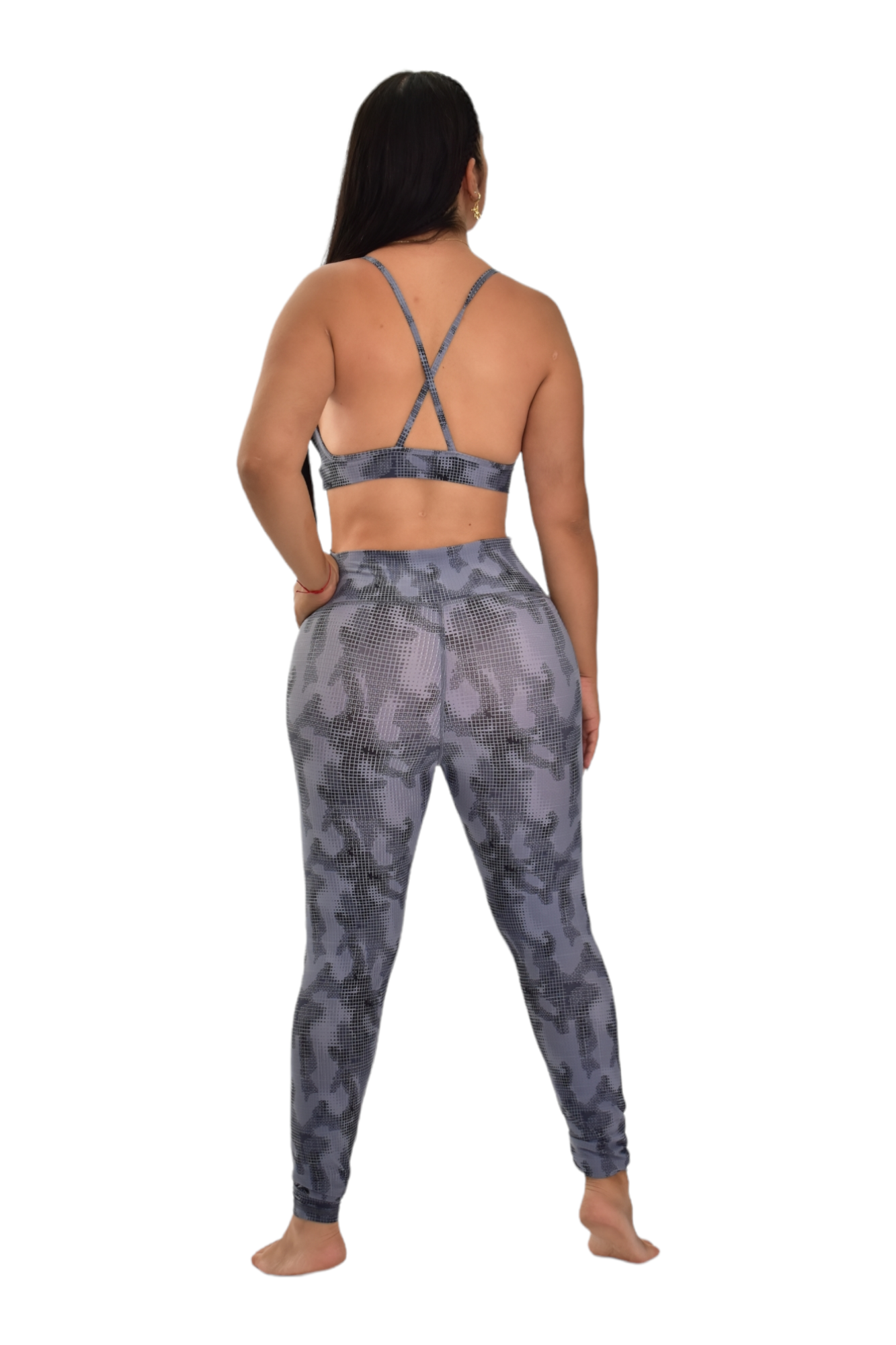 LEGGINS SET 2 PIEZAS PREMIUMTEX GRIS MILITAR CUADRO oversilvercolombia