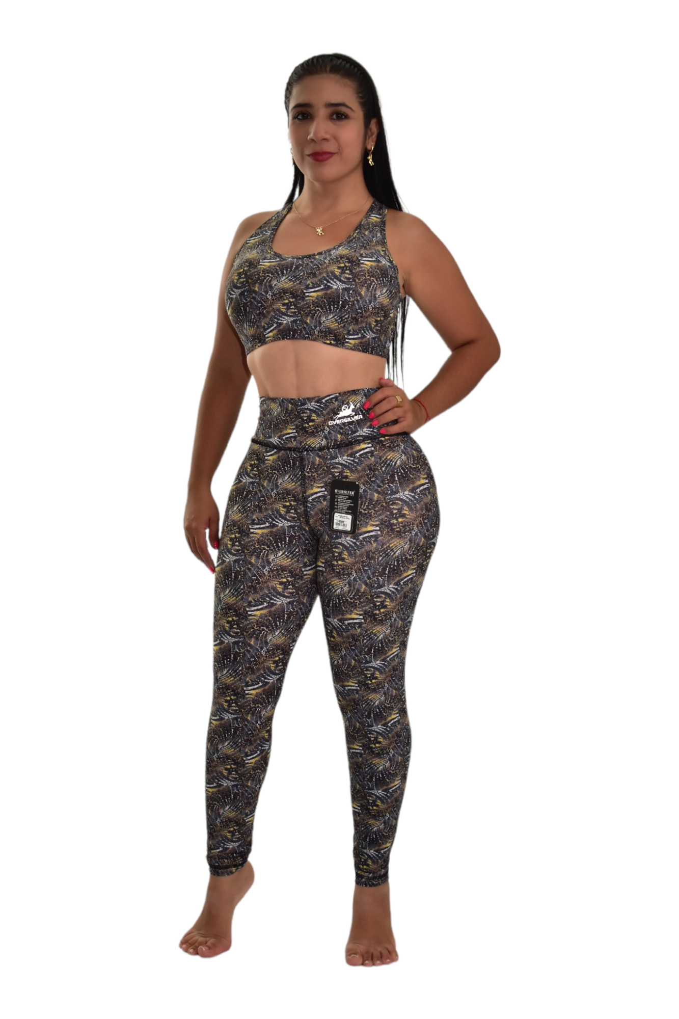 LEGGINS SET 2 PIEZAS PREMIUMTEX NEGRO AMARILLO oversilvercolombia