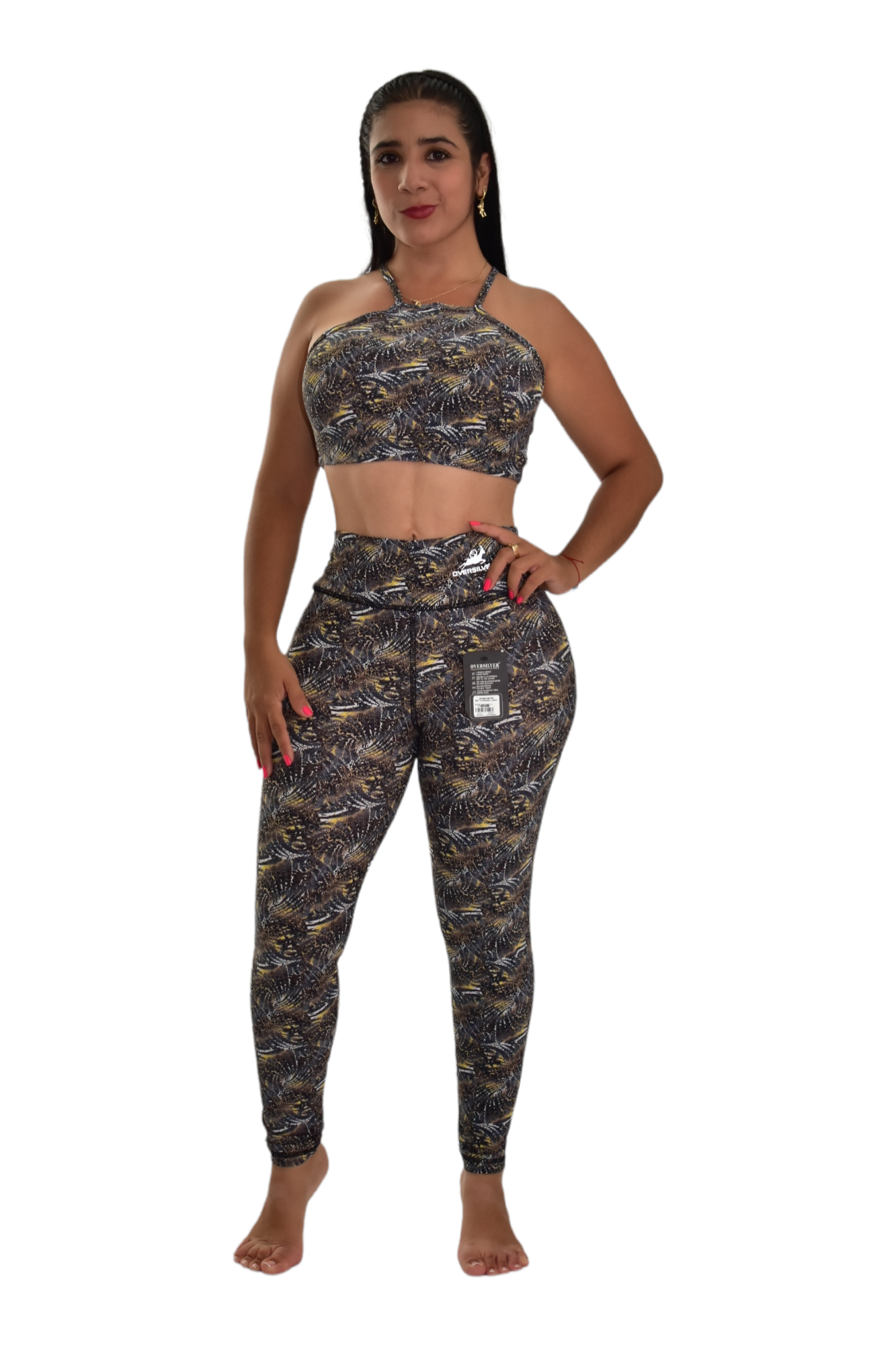 LEGGINS SET 2 PIEZAS PREMIUMTEX NEGRO AMARILLO oversilvercolombia