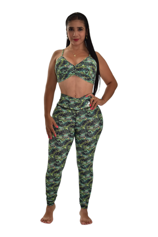 LEGGINS SET 2 PIEZAS PREMIUMTEX VERDE LEOPARDO oversilvercolombia