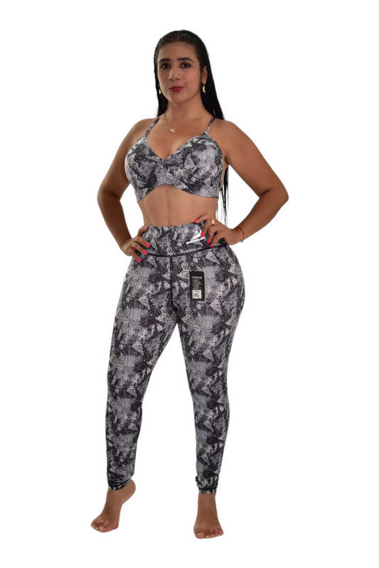 LEGGINS SET 2 PIEZAS PREMIUMTEX GRIS METALICO RALLADO oversilvercolombia