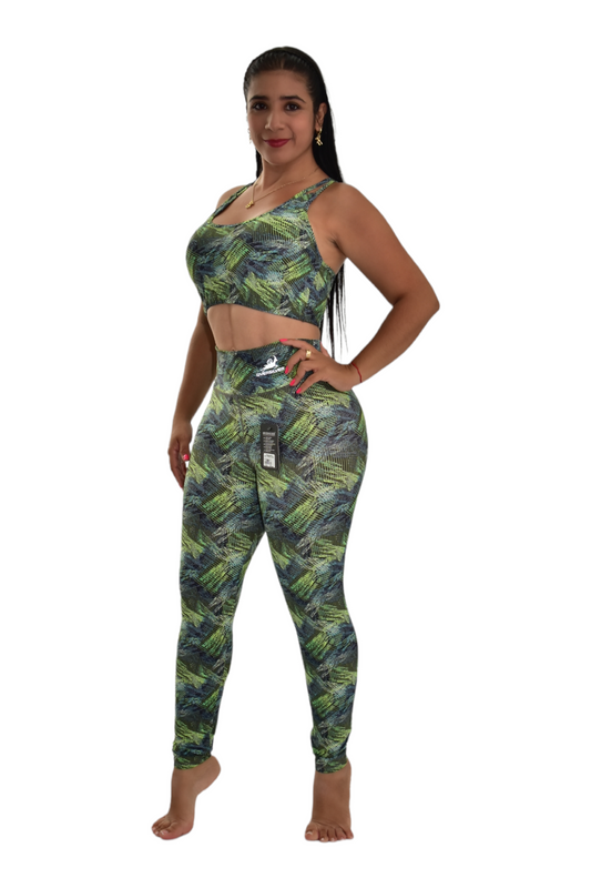 LEGGINS SET 2 PIEZAS PREMIUMTEX VERDE JUNGLA oversilvercolombia