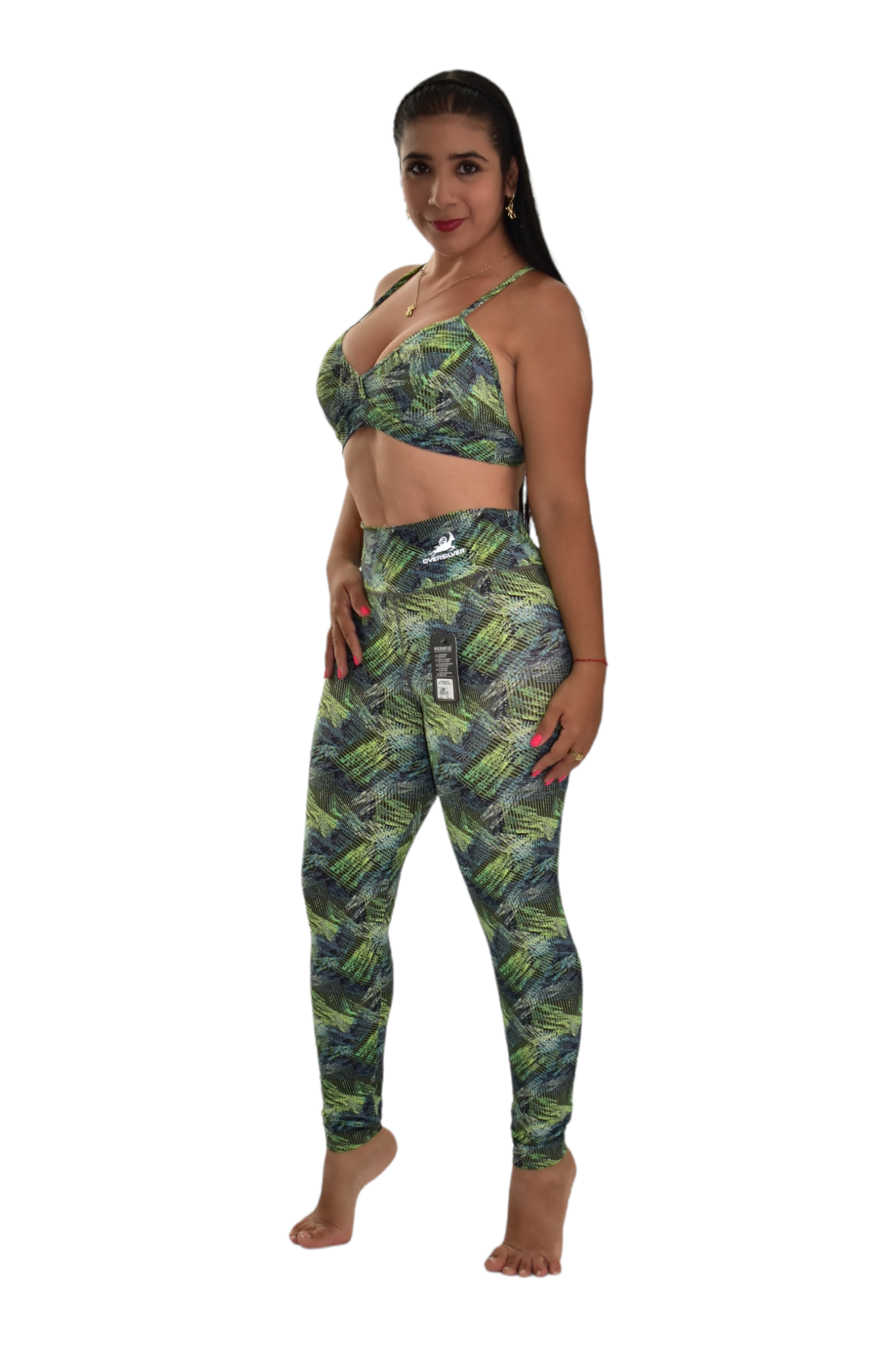 LEGGINS SET 2 PIEZAS PREMIUMTEX VERDE JUNGLA oversilvercolombia