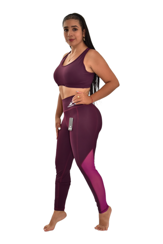 LEGGINS COMBINADO SET 2 PIEZAS PREMIUMTEX VINOTINTO oversilvercolombia