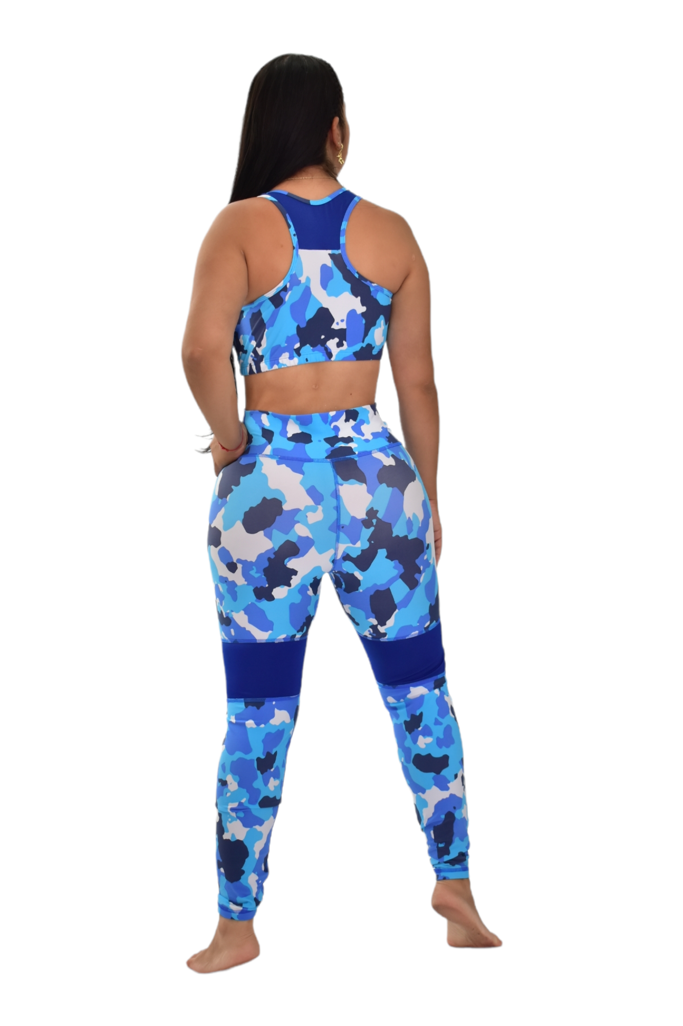 LEGGINS COMBINADA SET 2 PIEZAS PREMIUMTEX MILITAR AZUL oversilvercolombia