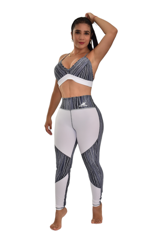 LEGGINS COMBINADO SET 2 PIEZAS PREMIUMTEX GRIS ESCAMA oversilvercolombia
