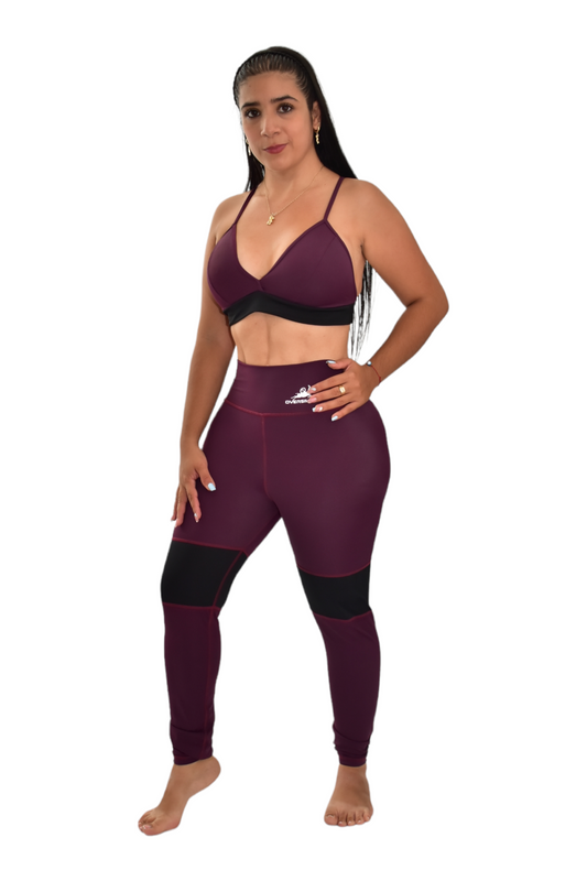 LEGGINS COMBINADO SET 2 PIEZAS PREMIUMTEX VINOTINTO oversilvercolombia