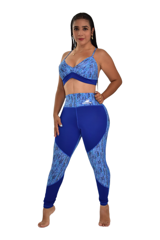 LICRA COMBINADO SET 2 PIEZAS PREMIUMTEX AZUL CUADRO oversilvercolombia