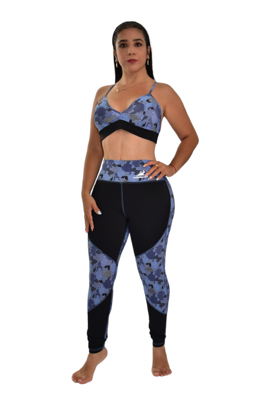 LEGGINS COMBINADO SET 2 PIEZAS PREMIUMTEX MILITAR OSCURO FRENTE oversilvercolombia