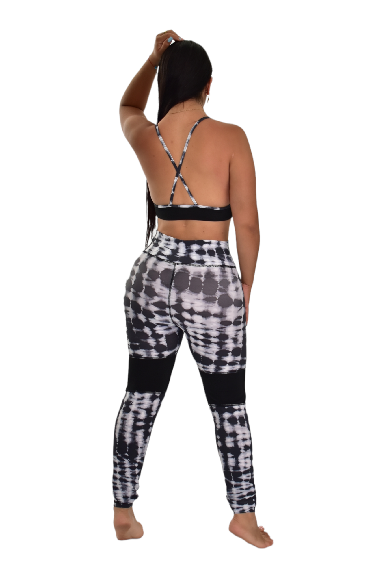 LEGGINS SET 2 PIEZAS PREMIUMTEX NEGRO MANCHAS MITAD oversilvercolombia