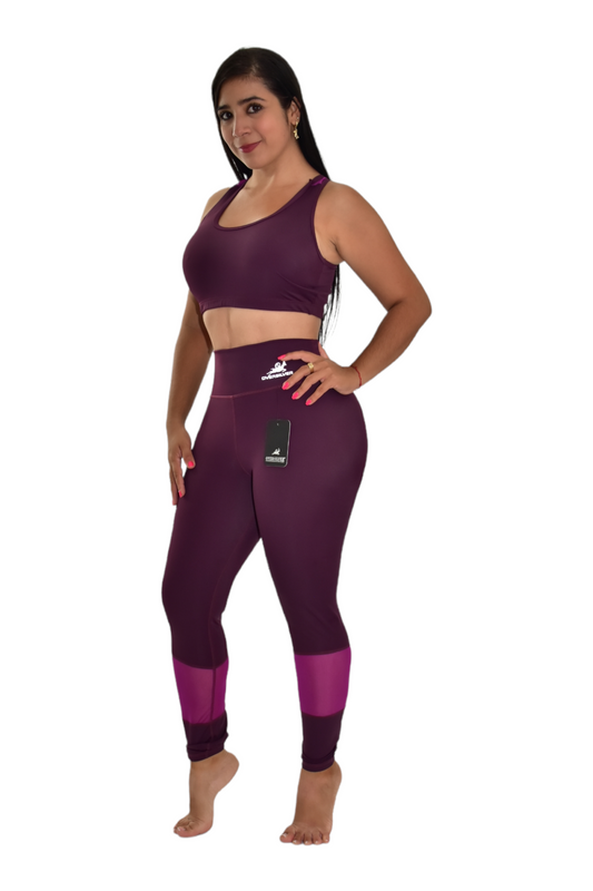 LEGGINS COMBINADA SET 2 PIEZAS PREMIUMTEX VINOTINTO oversilvercolombia