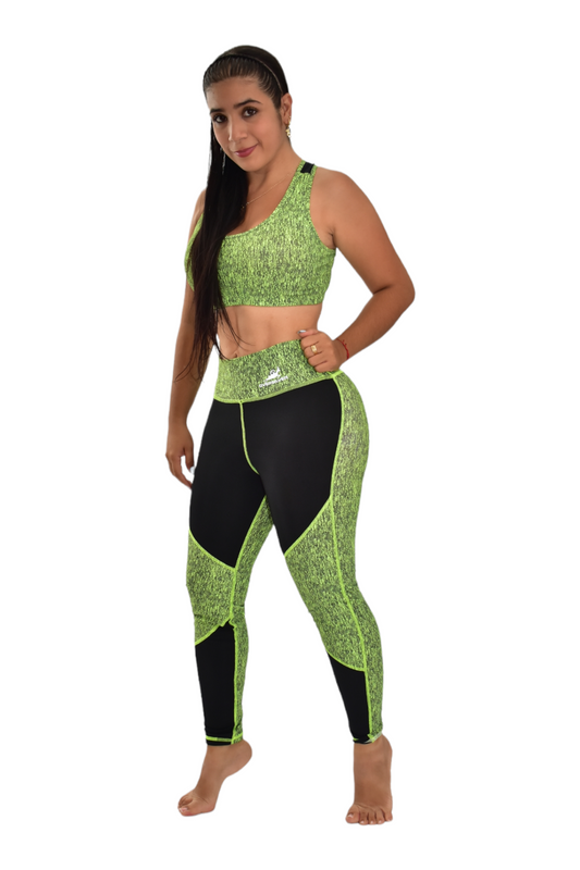 LEGGINS COMBINADA SET 2 PIEZAS PREMIUMTEX VERDE JASPE oversilvercolombia
