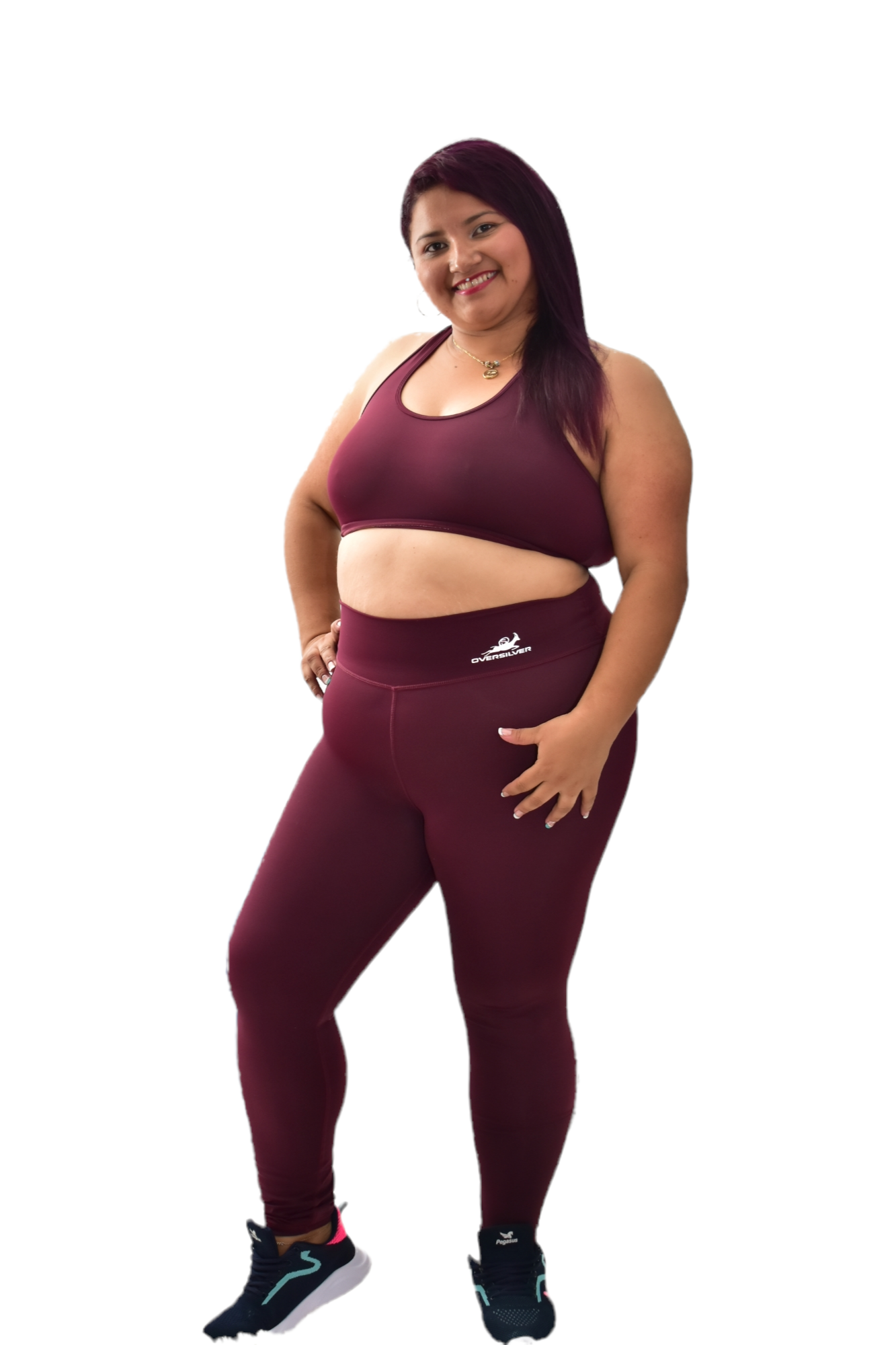 LEGGINS TALLA PLUS SET 2 PIEZAS PREMIUMTEX VINOTINTO oversilvercolombia