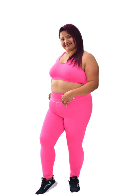 LEGGINS TALLA PLUS SET 2 PIEZAS PREMIUMTEX ROSADO CLARO oversilvercolombia