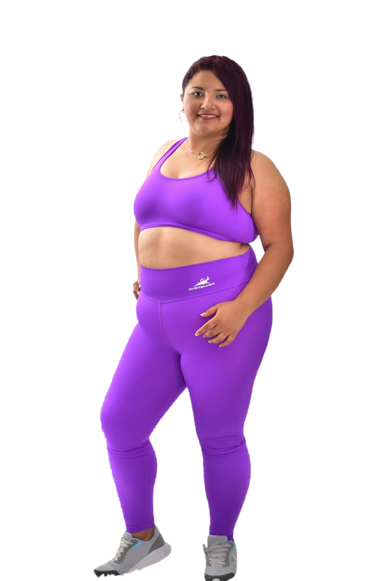 LEGGINS TALLA PLUS SET 2 PIEZAS PREMIUMTEX MORADO oversilvercolombia