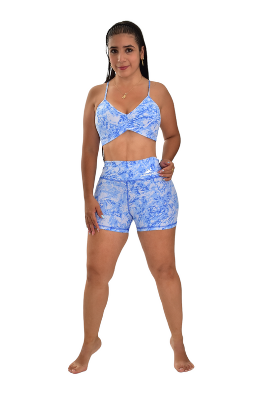 SHORT SET 2 PIEZAS PREMIUMTEX AZUL CIELO MANCHAS oversilvercolombia