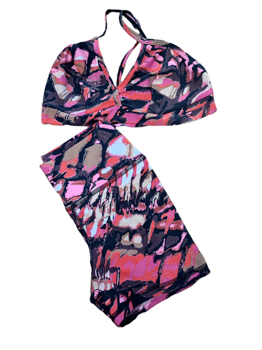 SHORT SET 2 PIEZAS PREMIUMTEX FUCSIA MANCHA NEGRO oversilvercolombia