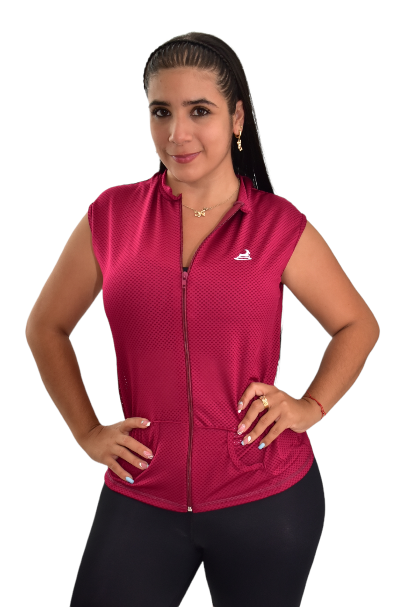 CHAQUETA MANGA SISA CON CIERRE VINOTINTO OVERSILVER®