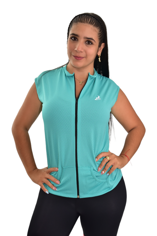CHAQUETA MANGA SISA CON CIERRE VERDE MANZANA OVERSILVER®