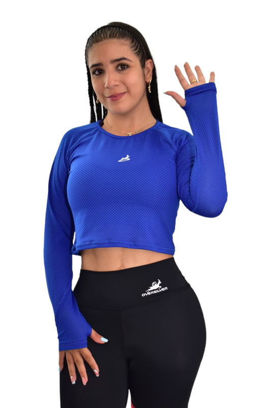 CAMISETA MANGA RANGLA  AZUL REY OVERSILVER®