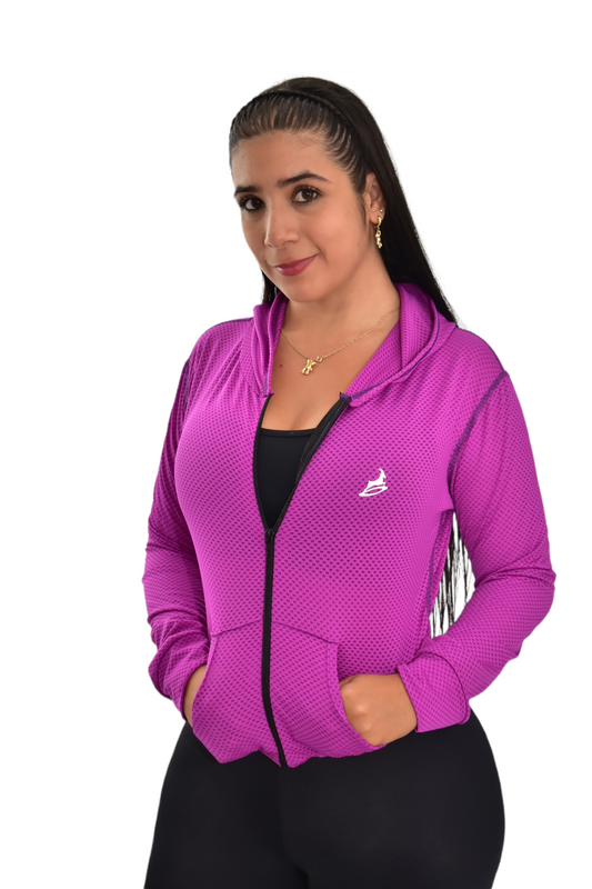 CHAQUETA DEPORTIVA DAMA MORADO OVERSILVER®