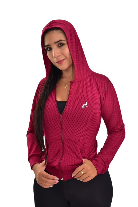 CHAQUETA DEPORTIVA DAMA VINOTINTO OVERSILVER®