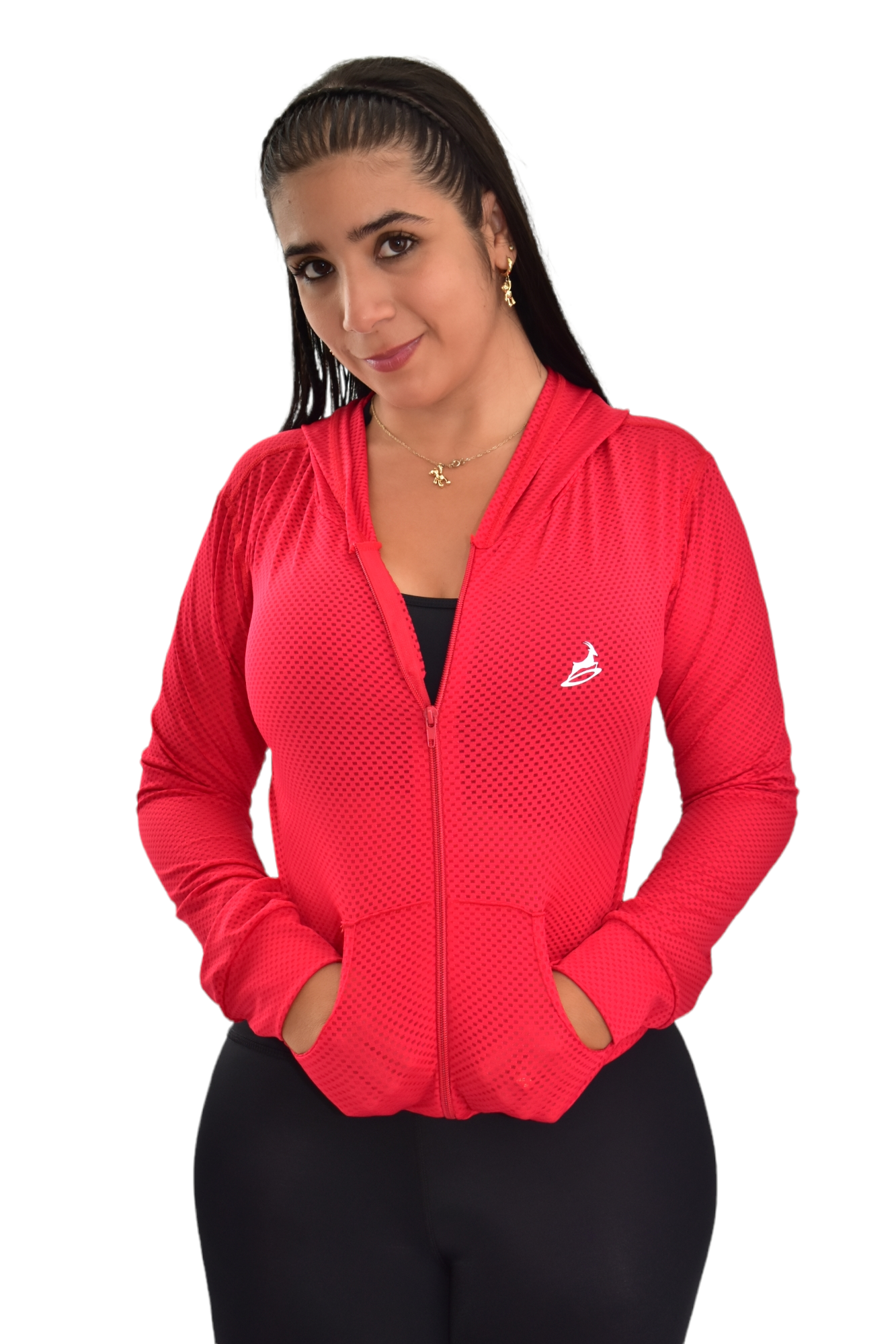 CHAQUETA DEPORTIVA DAMA ROJO OVERSILVER®