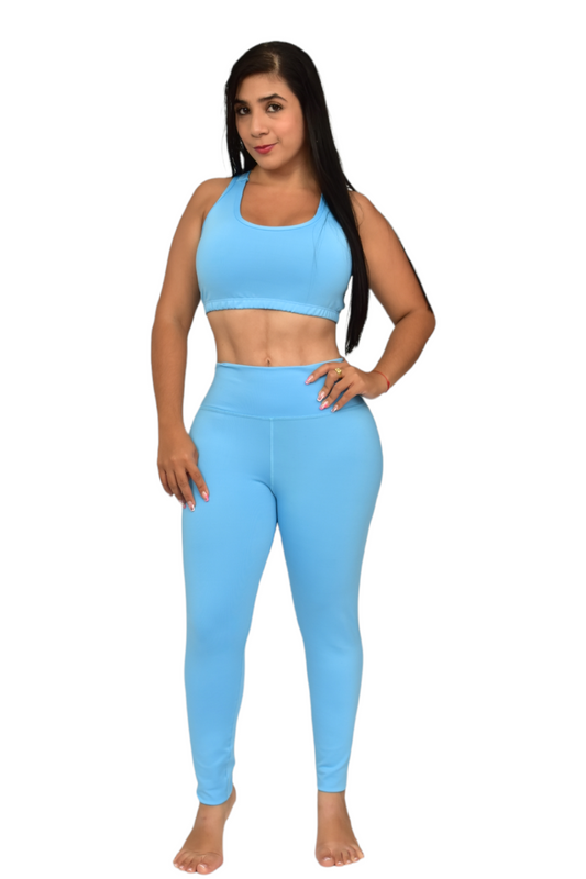 LEGGINS  SET 2 PIEZAS SUPLEX AZUL CIELO oversilvercolombia